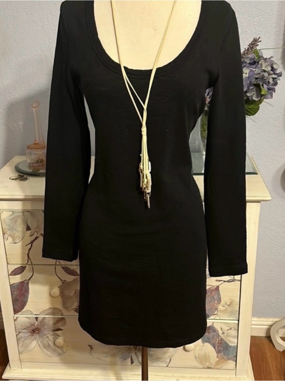 James Perse Knit Dress With Elbow Patches Rare
